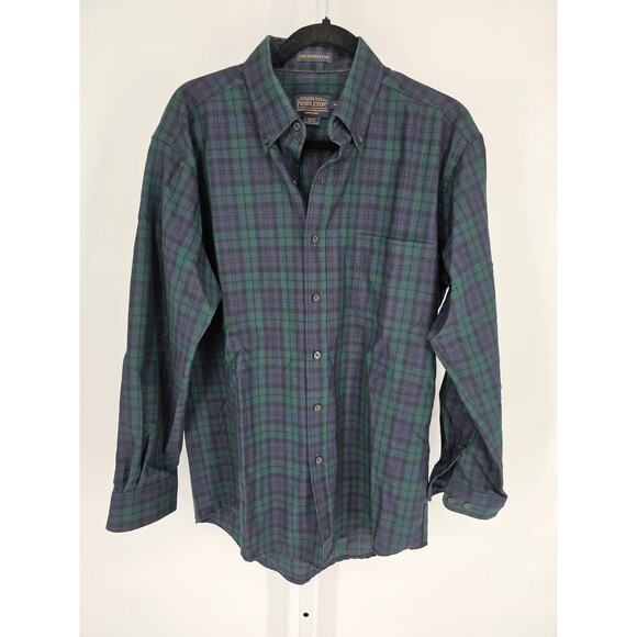 Pendleton Men's Vintage Plaid Long Sleeve Button Down Flannel Shirt Size M - Picture 1 of 5
